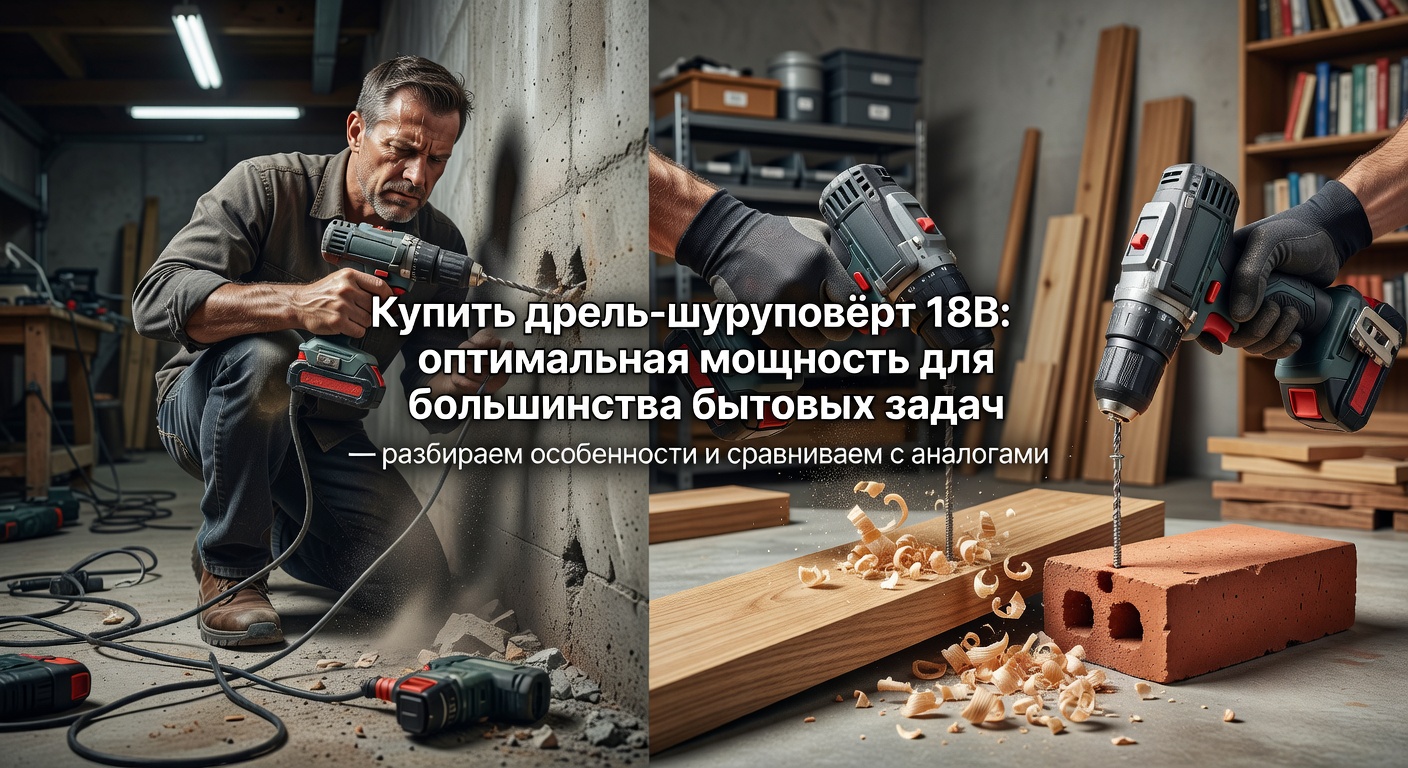 Купить дрель-шуруповёрт 18В: оптимальная мощность для большинства бытовых задач — разбираем особенности и сравниваем с аналогами