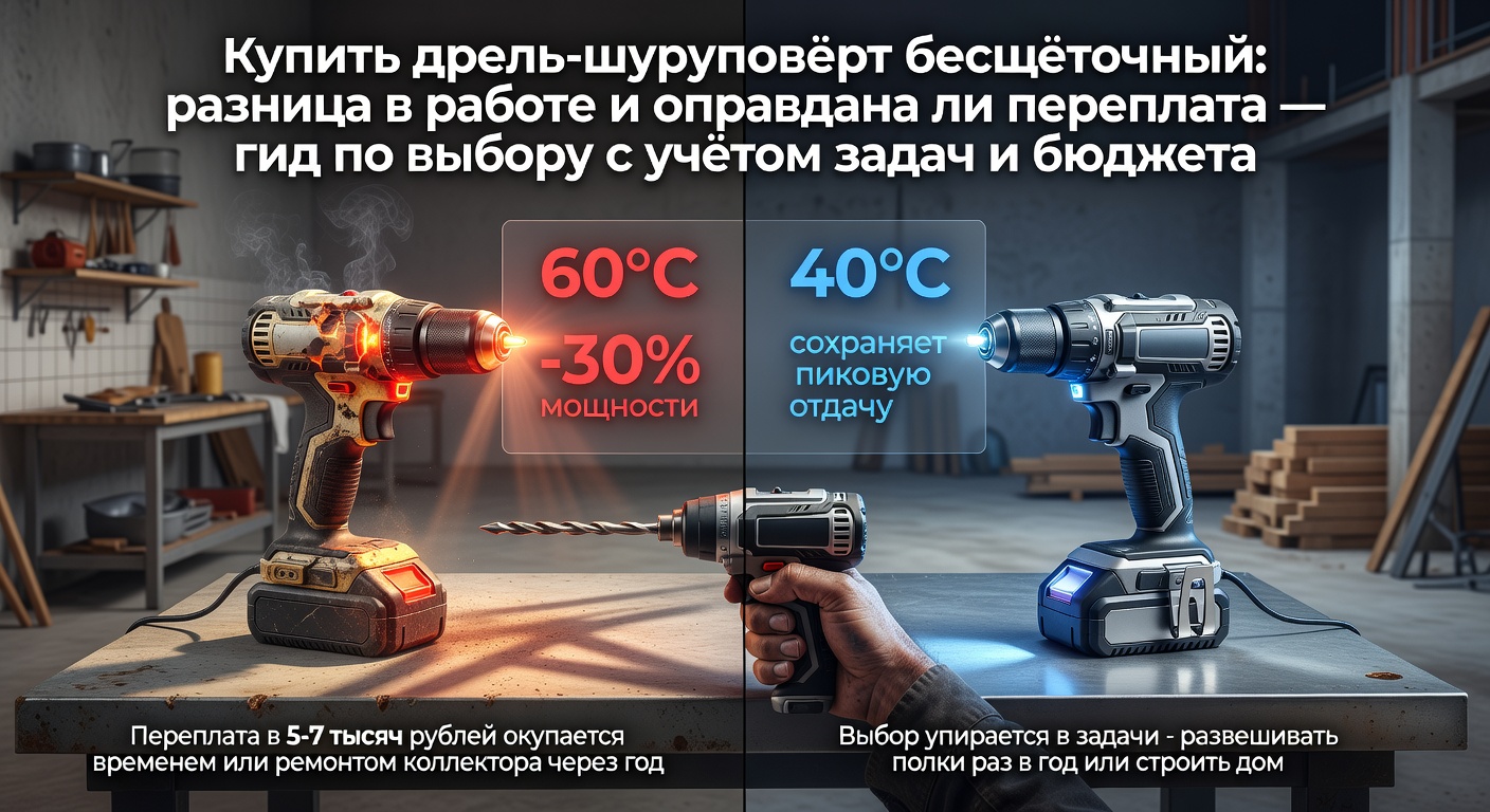 Купить дрель-шуруповёрт бесщёточный: разница в работе и оправдана ли переплата — гид по выбору с учётом задач и бюджета