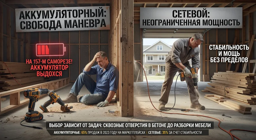 Купить дрель-шуруповёрт аккумуляторный или сетевой: что лучше под ваши задачи: реальный опыт владельцев и советы профессионалов