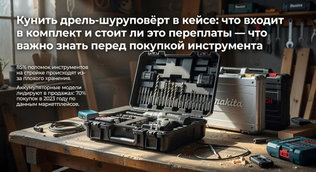 Купить дрель-шуруповёрт в кейсе: что входит в комплект и стоит ли это переплаты — что важно знать перед покупкой инструмента