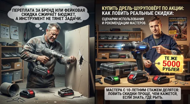 Купить дрель-шуруповёрт по акции: как ловить реальные скидки: сценарии использования и рекомендации мастеров