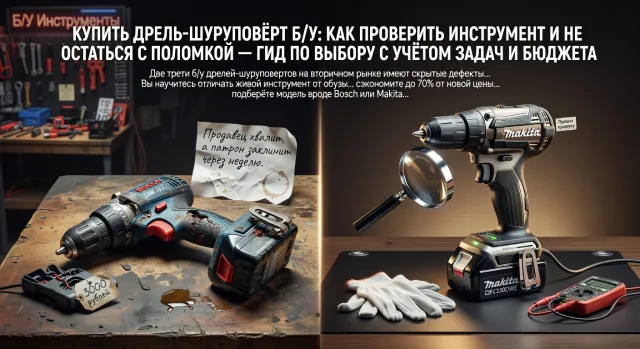 Купить дрель-шуруповёрт б/у: как проверить инструмент и не остаться с поломкой — гид по выбору с учётом задач и бюджета